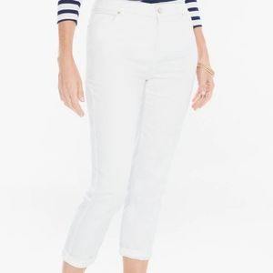 Chicos the so slimming girlfriend crop white jeans